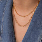 1948-Rectangle Link Necklace-Necklaces-Blue Ruby Jewellery-Vancouver Canada