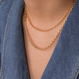 1948-Rectangle Link Necklace-Necklaces-Blue Ruby Jewellery-Vancouver Canada