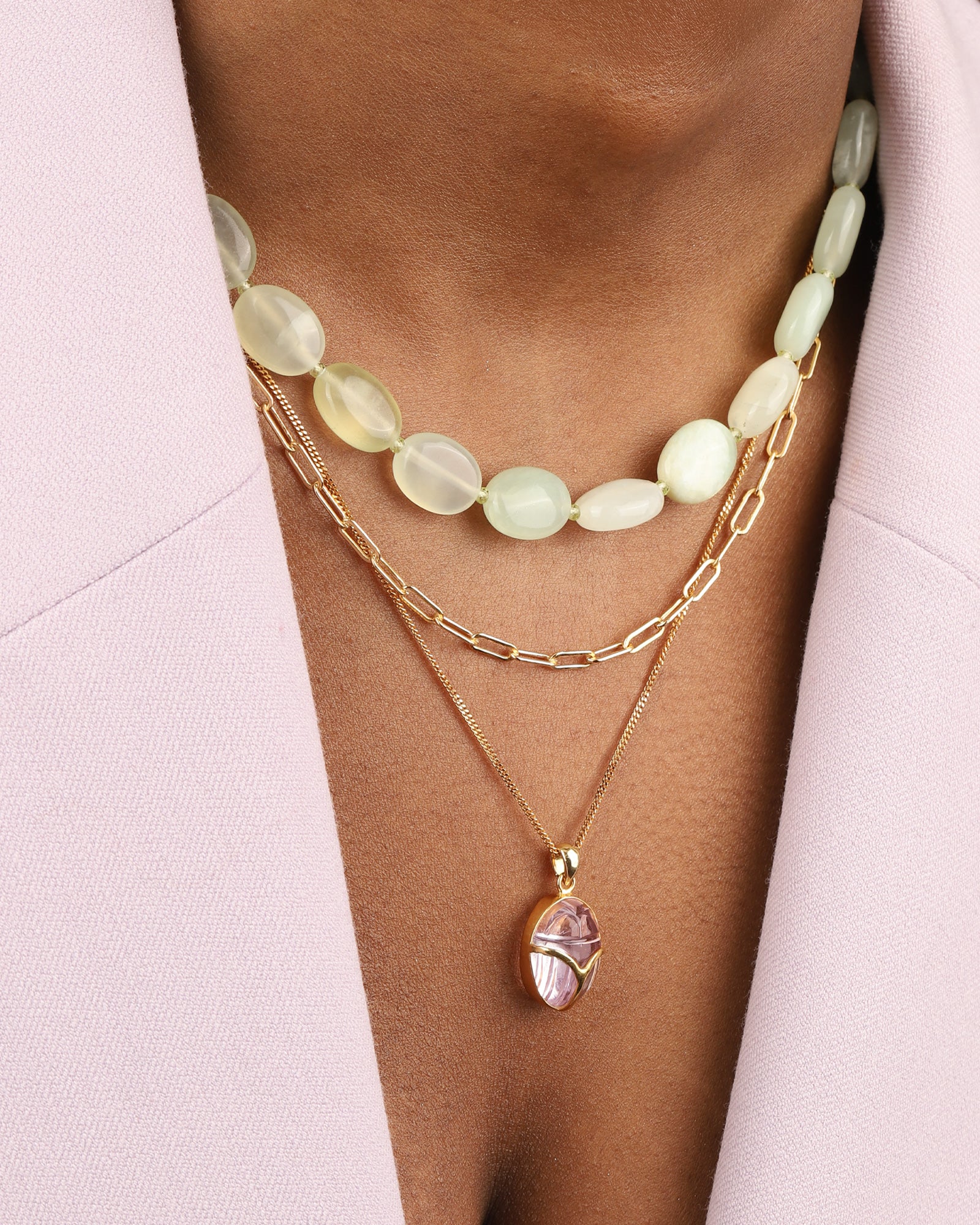 1948-Paperclip Chain Necklace | Medium-Necklaces-Blue Ruby Jewellery-Vancouver Canada