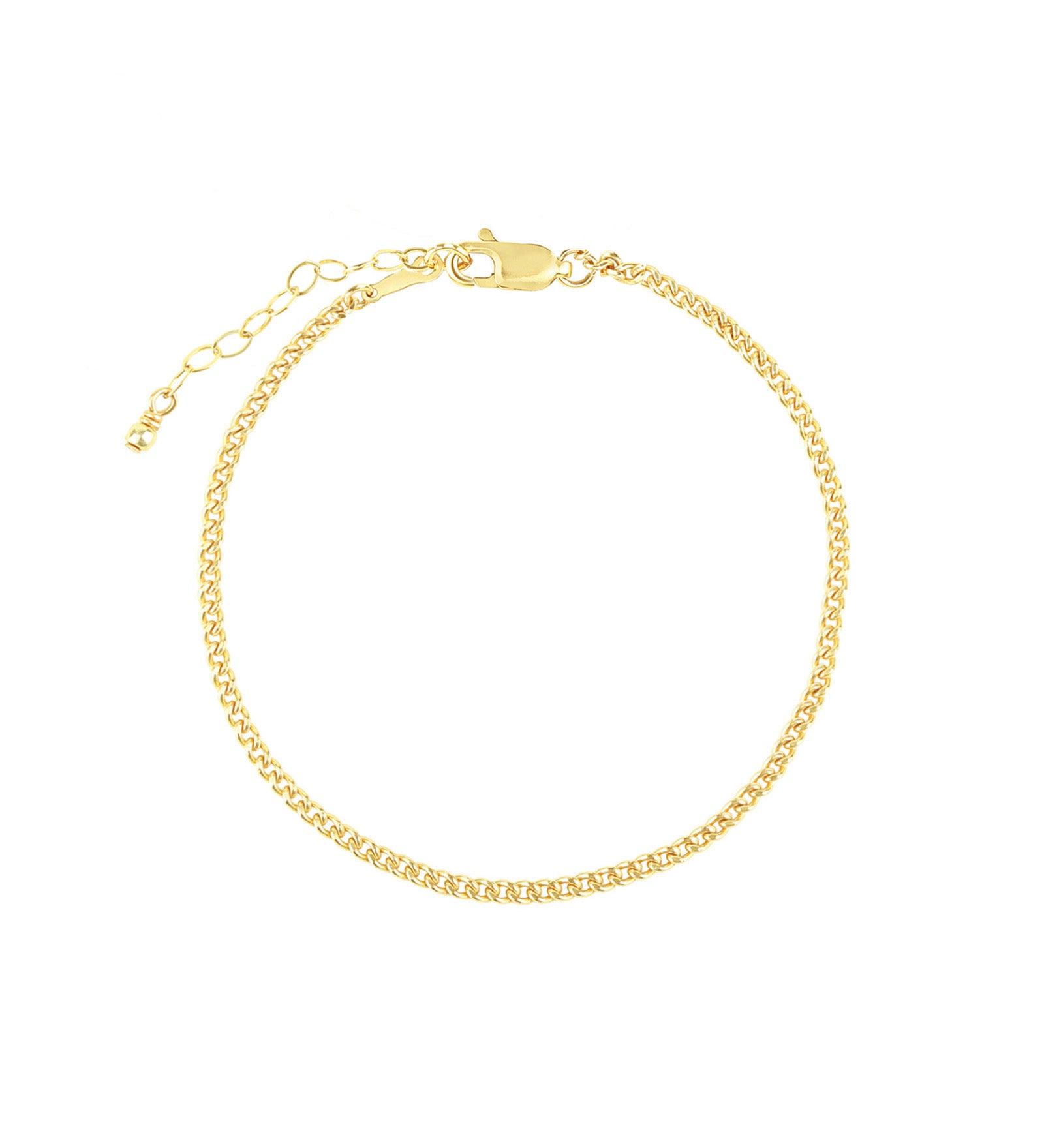 1948-Curb Chain Bracelet | Small-Bracelets-14k Gold Filled-Blue Ruby Jewellery-Vancouver Canada