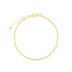 1948-Curb Chain Bracelet I Small-Bracelets-14k Gold Filled-Blue Ruby Jewellery-Vancouver Canada