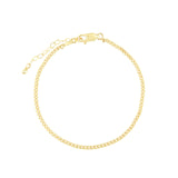 1948-Curb Chain Bracelet I Small-Bracelets-14k Gold Filled-Blue Ruby Jewellery-Vancouver Canada