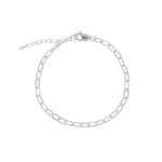 1948-Paperclip Chain Bracelet | Small-Bracelets-Sterling Silver-Blue Ruby Jewellery-Vancouver Canada
