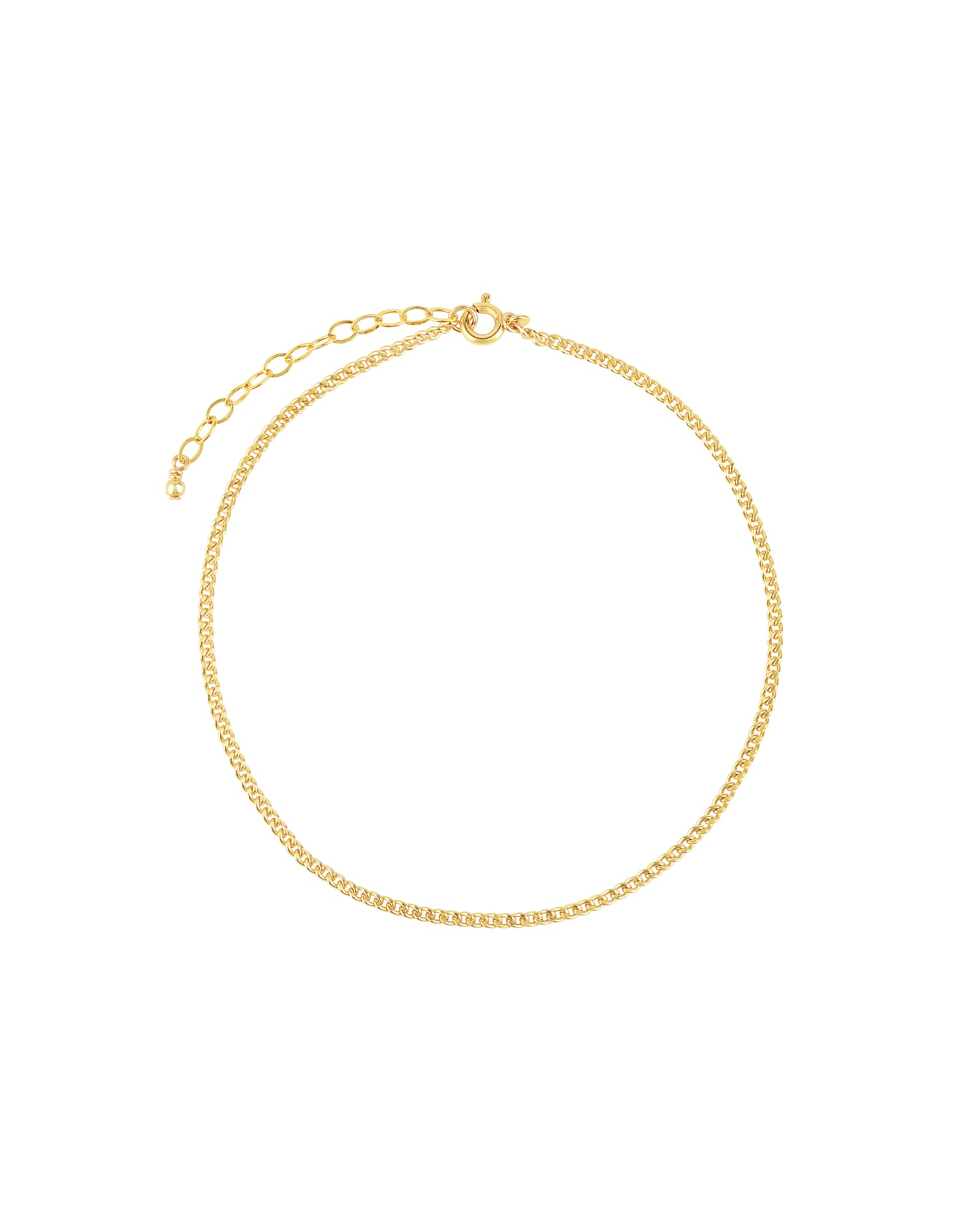 1948-Curb Chain Anklet | Small-Anklets-14k Gold Filled-Blue Ruby Jewellery-Vancouver Canada