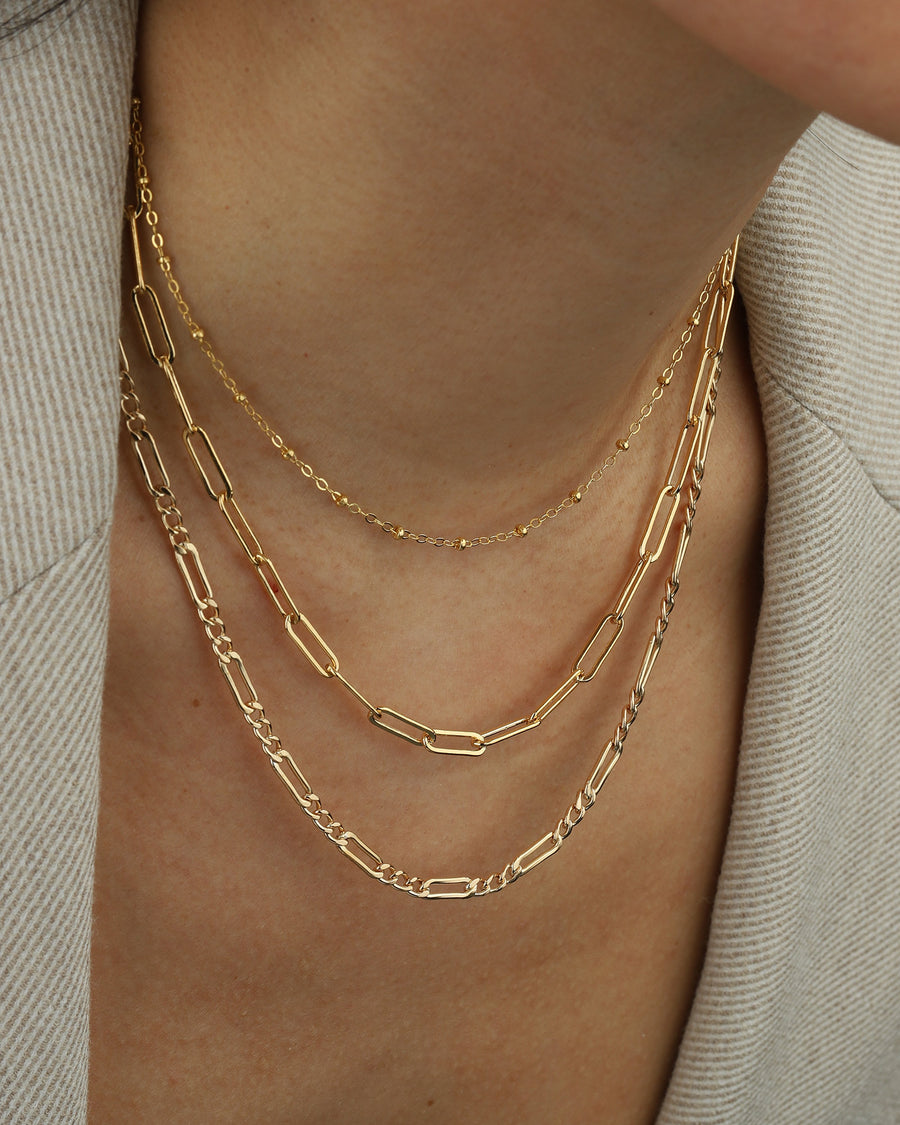 Figaro Chain Necklace I XL 14k Gold-fill / 18"