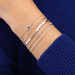 1948-Paperclip Chain Bracelet | XS-Bracelets-Blue Ruby Jewellery-Vancouver Canada