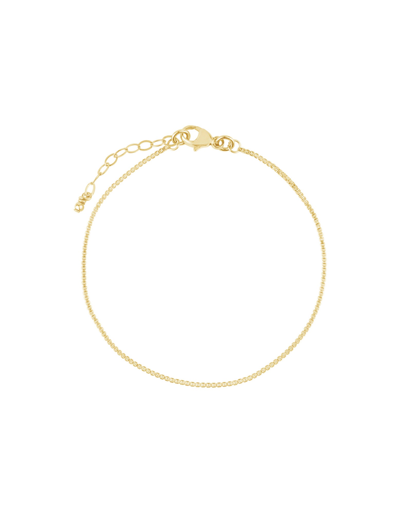 1948-Square Box Chain Bracelet-Bracelets-14k Gold Filled-Blue Ruby Jewellery-Vancouver Canada