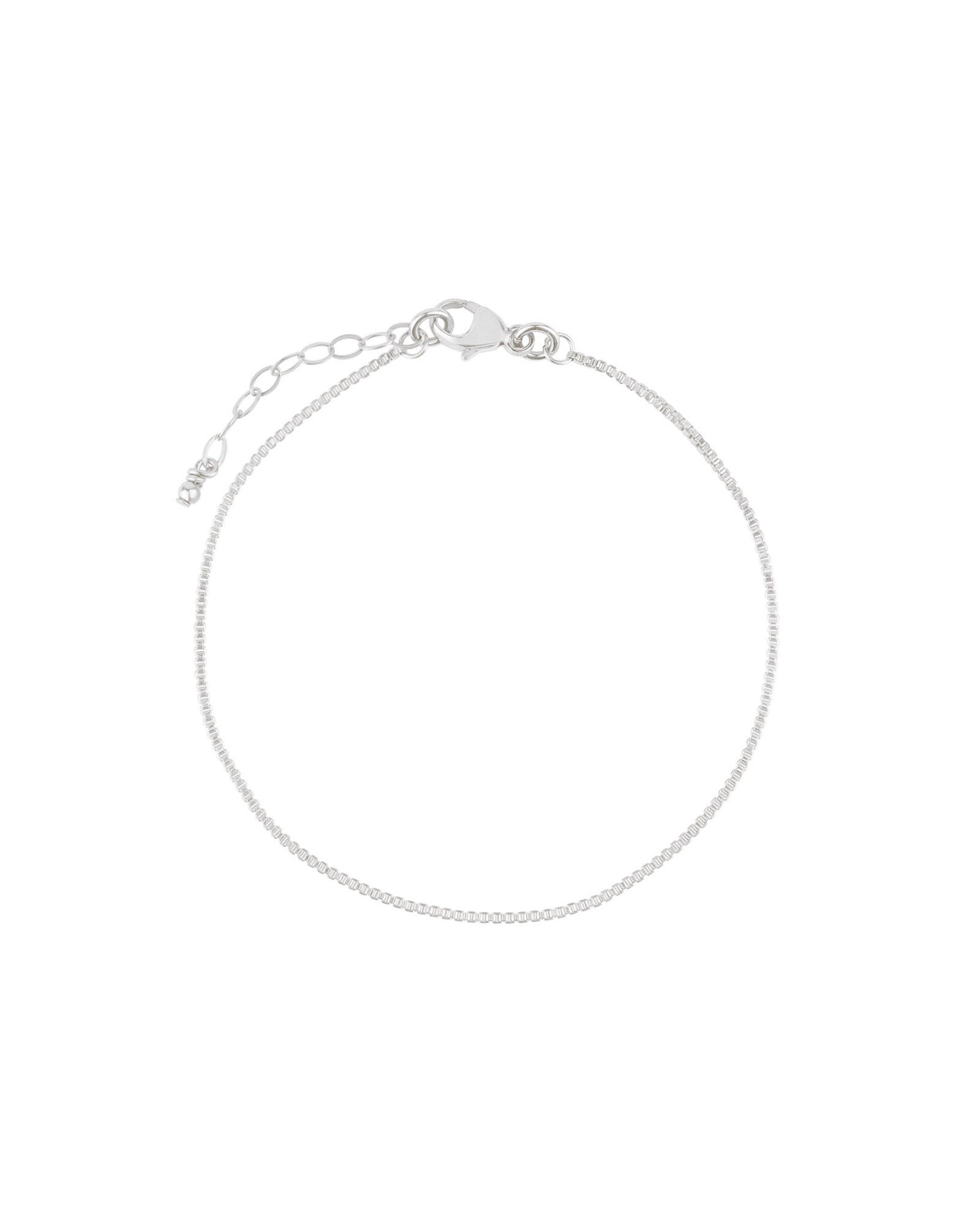 1948-Square Box Chain Bracelet-Bracelets-Sterling Silver-Blue Ruby Jewellery-Vancouver Canada