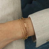 1948-Paperclip Chain Bracelet | Large-Bracelets-14k Gold Filled-Blue Ruby Jewellery-Vancouver Canada