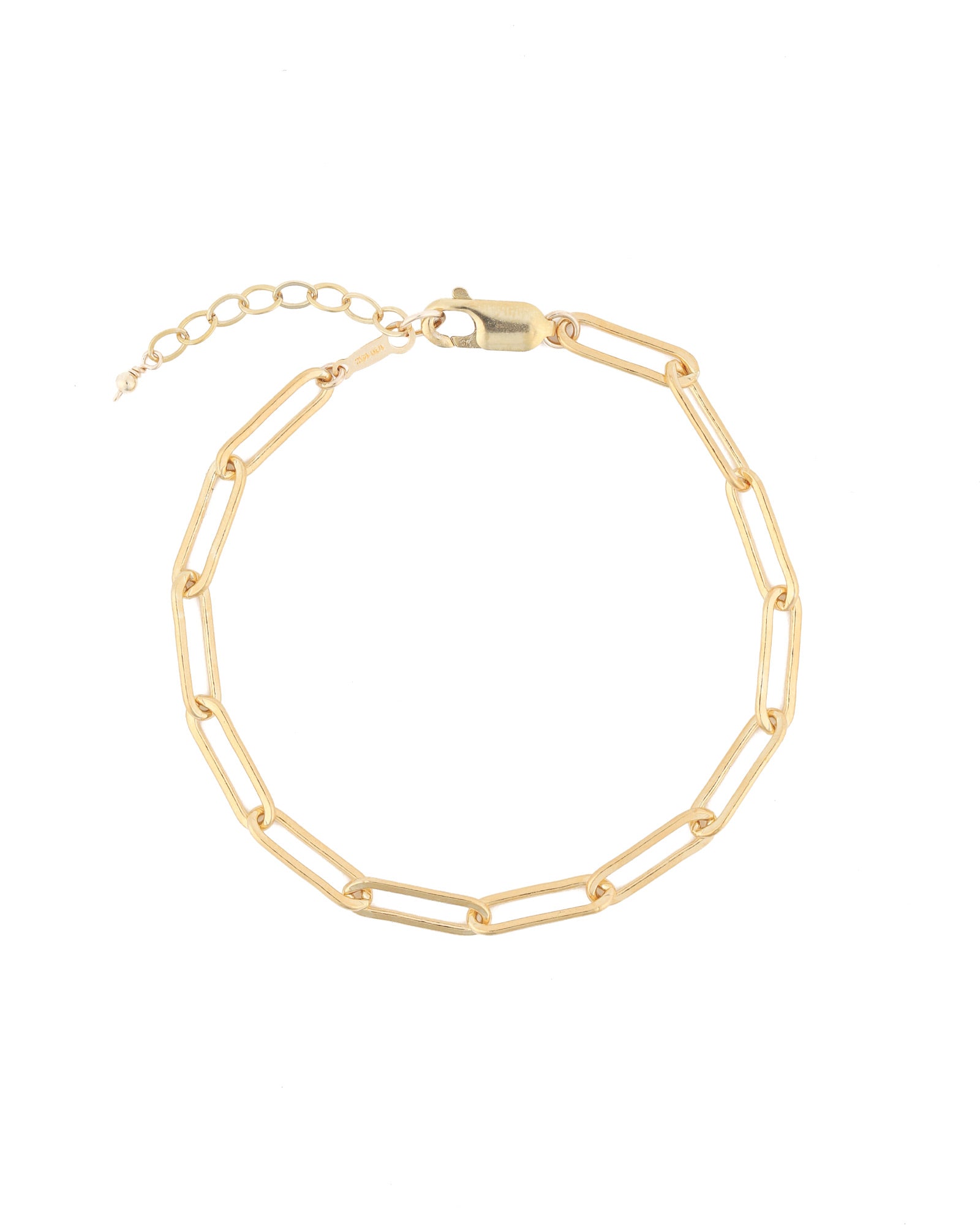 Paperclip Chain Bracelet | Large 14k Gold Filled