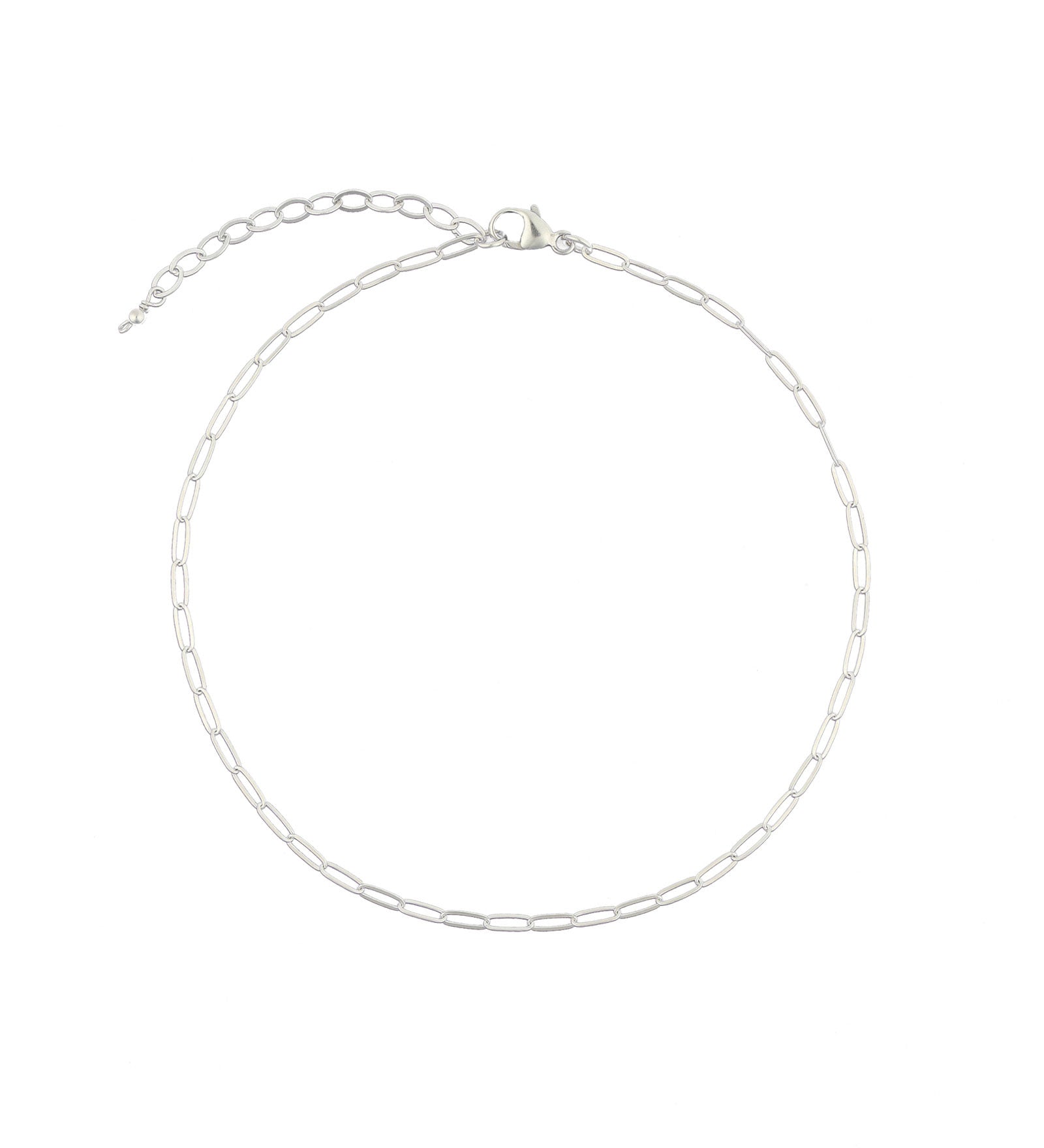 Paperclip Anklet | XS Sterling Silver