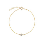 1948-Single 4mm CZ Bracelet-Bracelets-14k Gold Filled, Cubic Zirconia-Blue Ruby Jewellery-Vancouver Canada