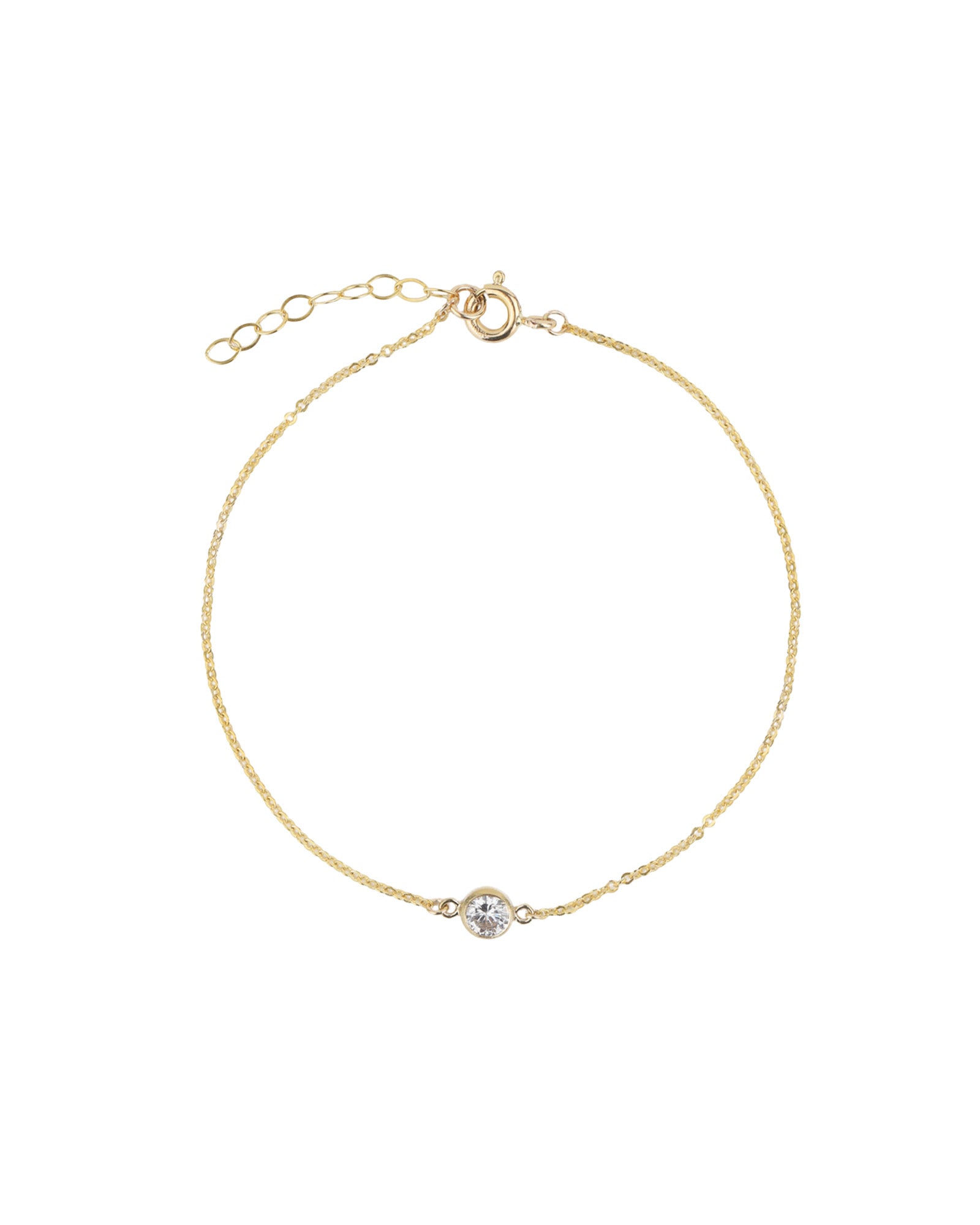 1948-Single 4mm CZ Bracelet-Bracelets-14k Gold Filled, Cubic Zirconia-Blue Ruby Jewellery-Vancouver Canada