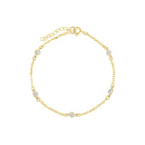 1948-CZ Station Bracelet-Bracelets-14k Gold Filled, Cubic Zirconia-Blue Ruby Jewellery-Vancouver Canada