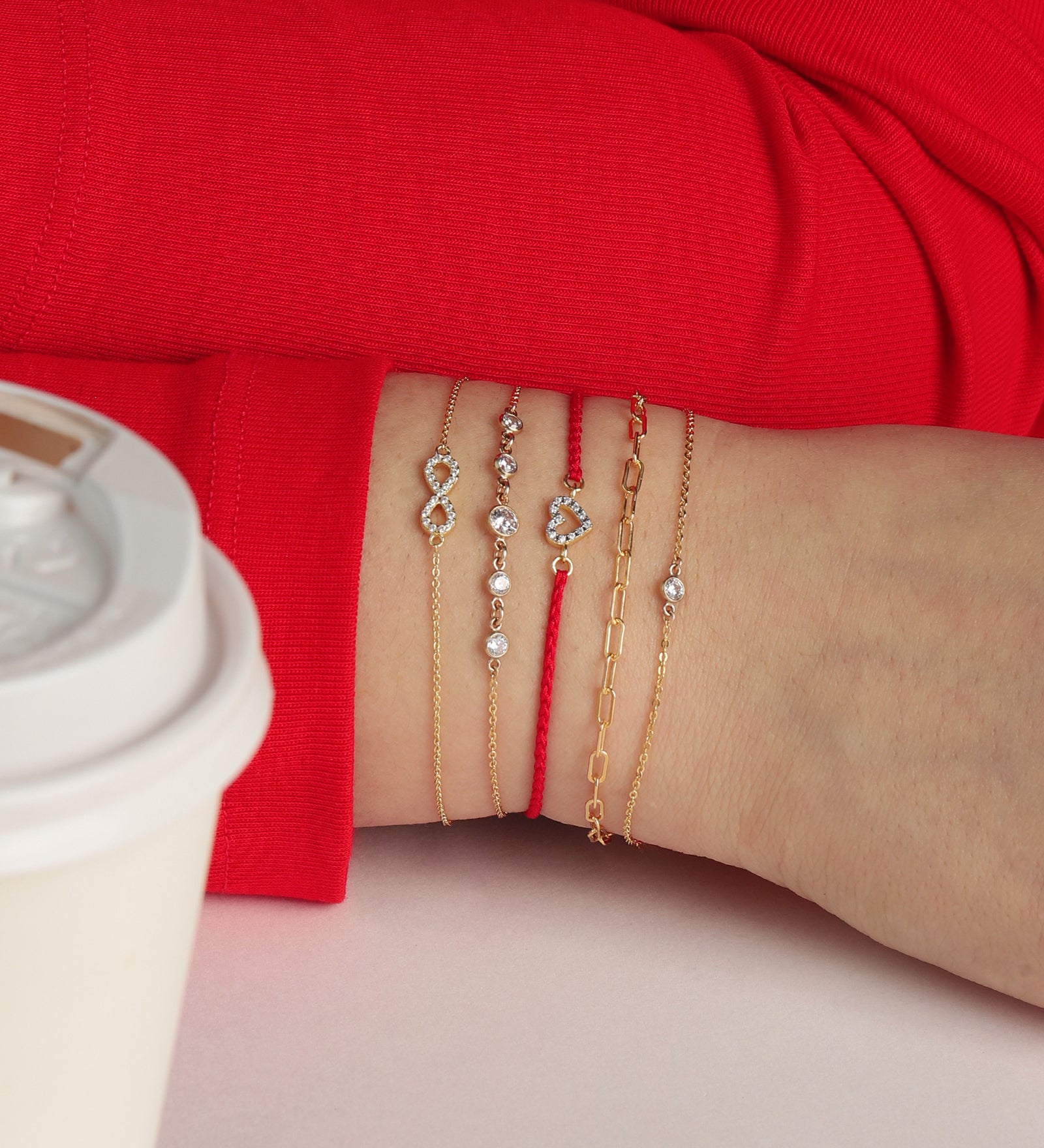 1948-Five CZ Graduated Bracelet-Bracelets-Blue Ruby Jewellery-Vancouver Canada
