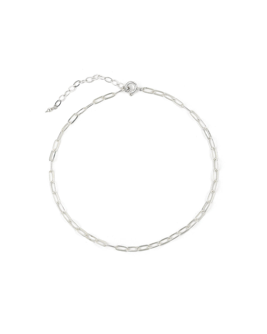 Paperclip Anklet | Small Sterling Silver