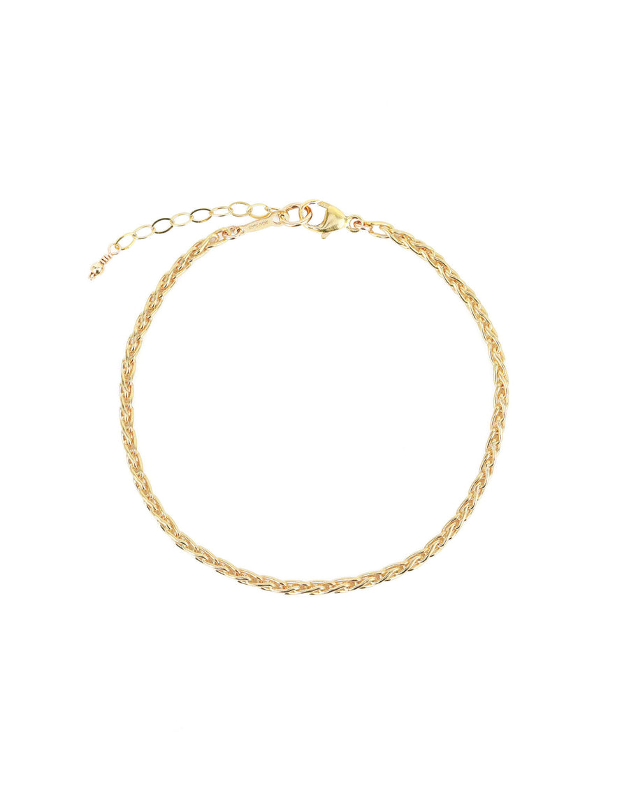 1948-Wheat Chain Bracelet-Bracelets-14k Gold Filled-Blue Ruby Jewellery-Vancouver Canada