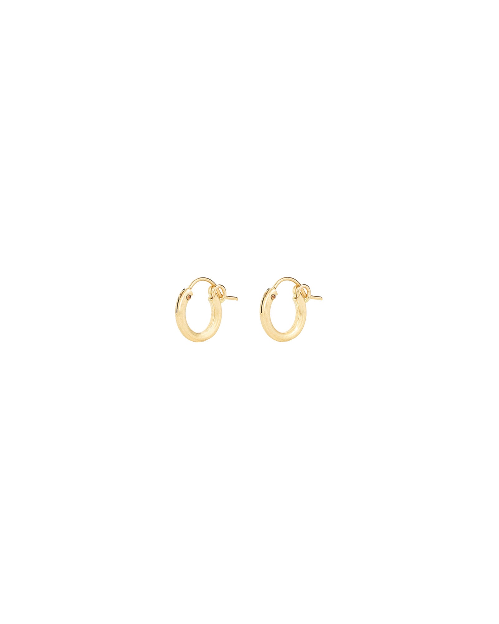 1948-Tube Hoops-Earrings-14k Gold Filled-12mm-Blue Ruby Jewellery-Vancouver Canada
