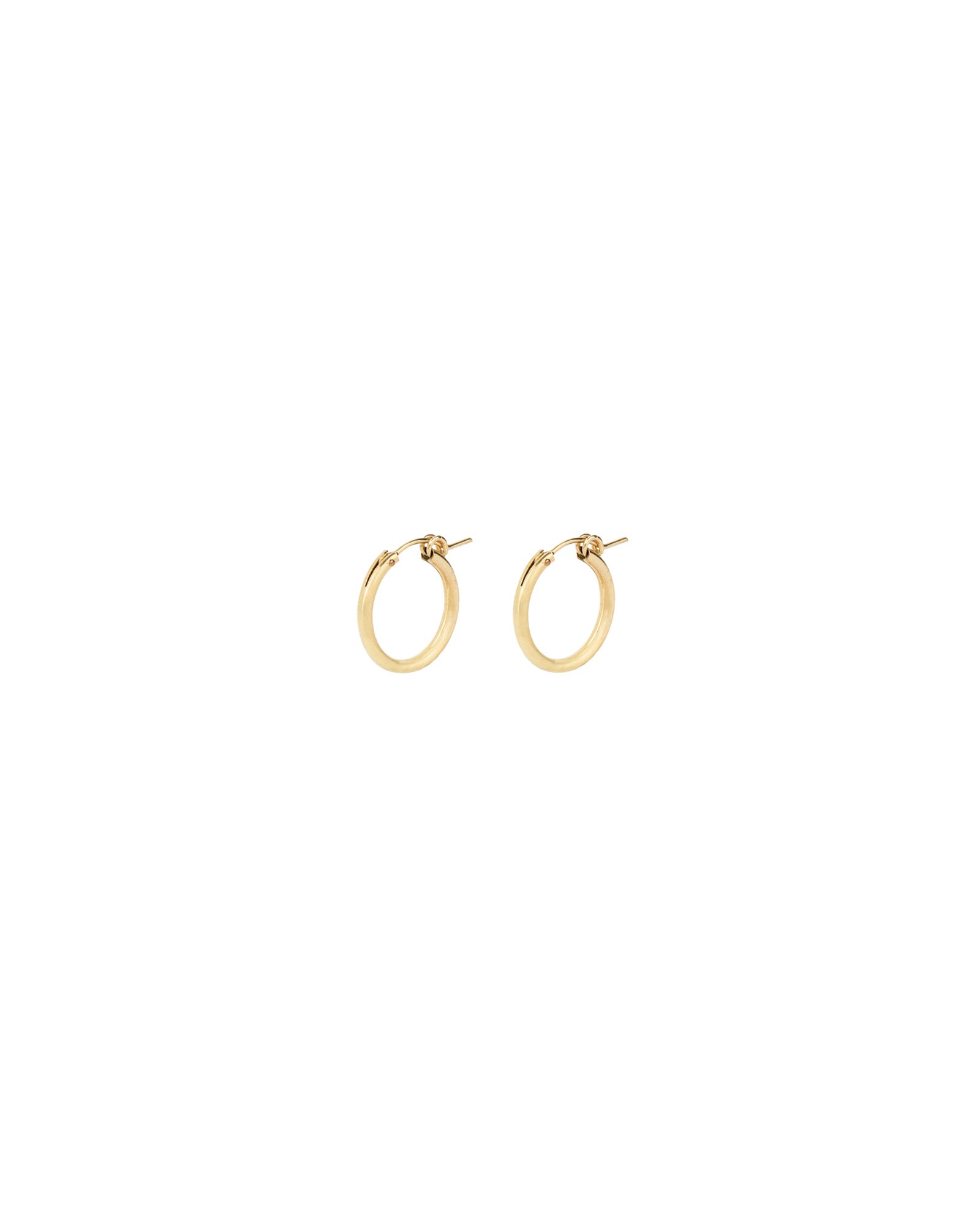 1948-Tube Hoops-Earrings-14k Gold Filled-18mm-Blue Ruby Jewellery-Vancouver Canada