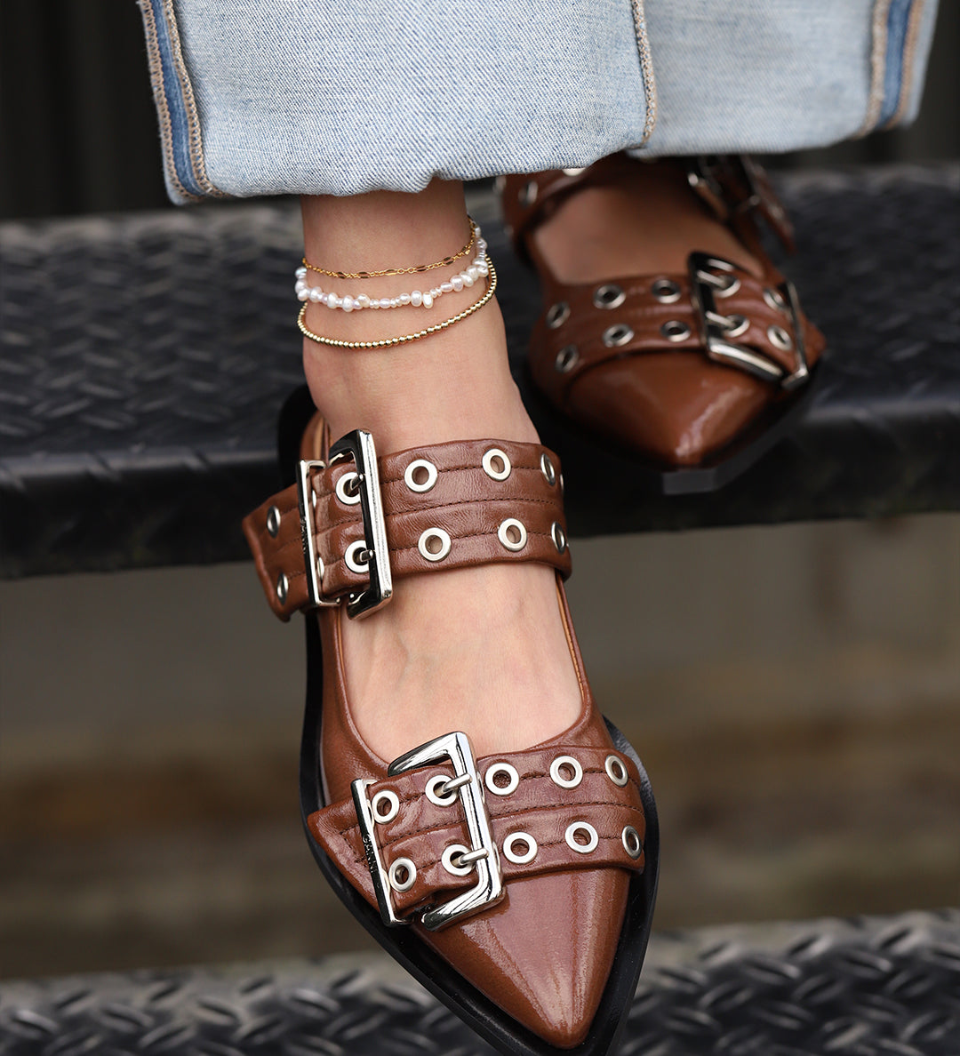 1948-2.5mm Beaded Anklet-Anklets-Blue Ruby Jewellery-Vancouver Canada