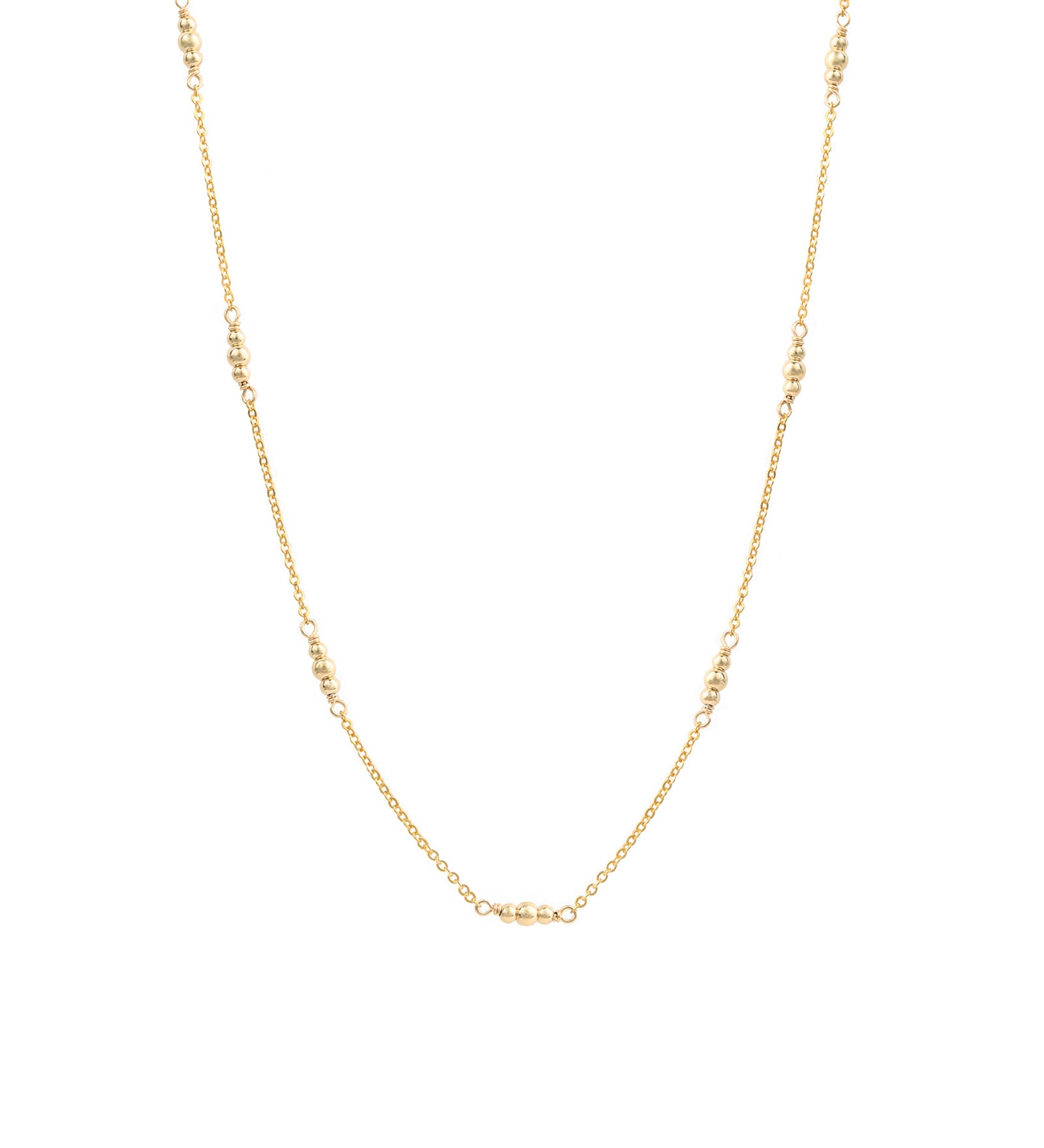 1948-3 Bead Station Necklace-Necklaces-Blue Ruby Jewellery-Vancouver Canada