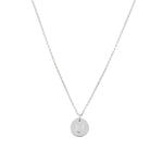 Disc Initial Necklace Sterling Silver / U