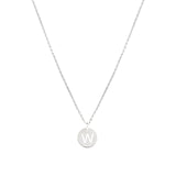 Disc Initial Necklace Sterling Silver / W