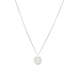 Disc Initial Necklace Sterling Silver / X
