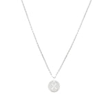 Disc Initial Necklace Sterling Silver / X