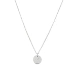 Disc Initial Necklace Sterling Silver / Y