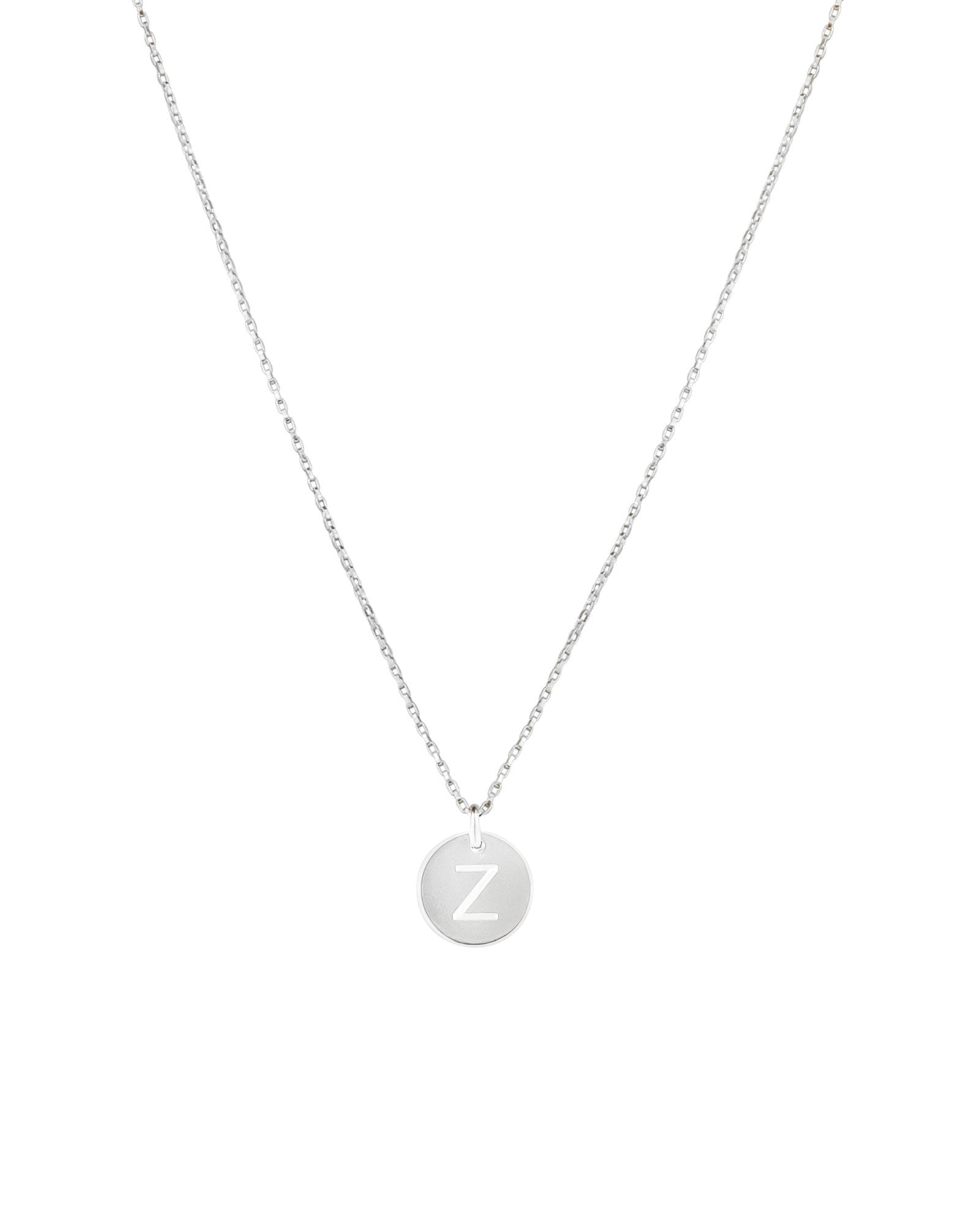 1948 Disc Initial Necklace Blue Ruby Jewellery Canada Sterling Silver Z