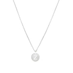 Disc Initial Necklace Sterling Silver / Z