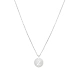 Disc Initial Necklace Sterling Silver / Z