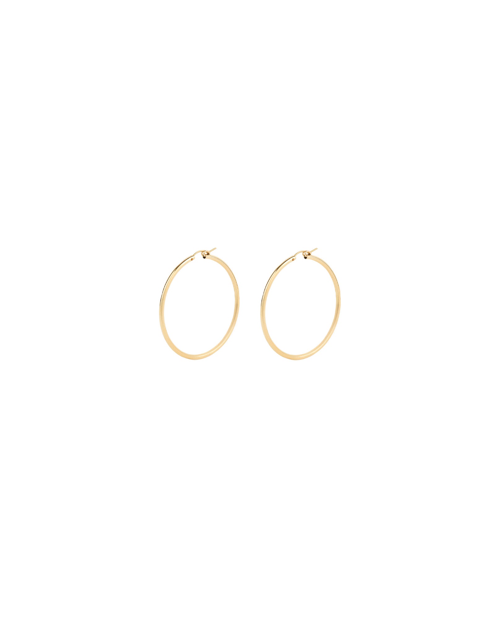 1948-Tube Hoops-Earrings-14k Gold Filled-50mm-Blue Ruby Jewellery-Vancouver Canada