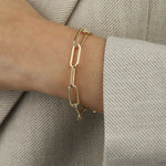 1948-Paperclip Chain Bracelet | XXL-Bracelets-14k Gold Filled-Blue Ruby Jewellery-Vancouver Canada