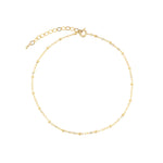 1948-Satellite Cable Chain Anklet-Anklets-14k Gold Filled-Blue Ruby Jewellery-Vancouver Canada