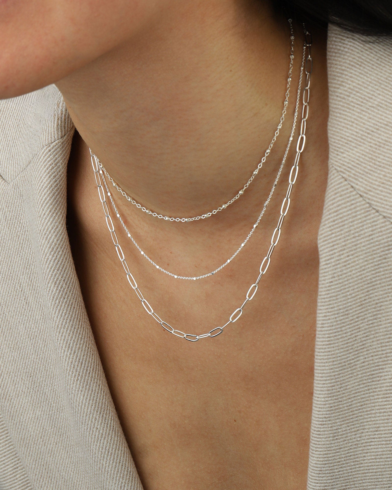 1948-Satellite Cable Chain Necklace-Necklaces-Blue Ruby Jewellery-Vancouver Canada