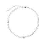 Figaro Chain Anklet | Large Sterling Silver