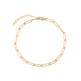 Paperclip Chain Anklet | Large 14k Gold Filled
