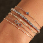 1948-Square Satellite Chain Bracelet-Bracelets-Blue Ruby Jewellery-Vancouver Canada