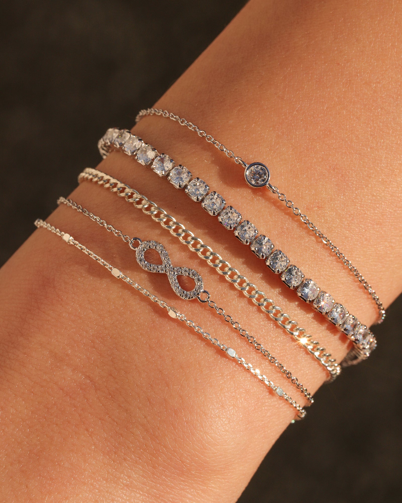 1948-Square Satellite Chain Bracelet-Bracelets-Blue Ruby Jewellery-Vancouver Canada