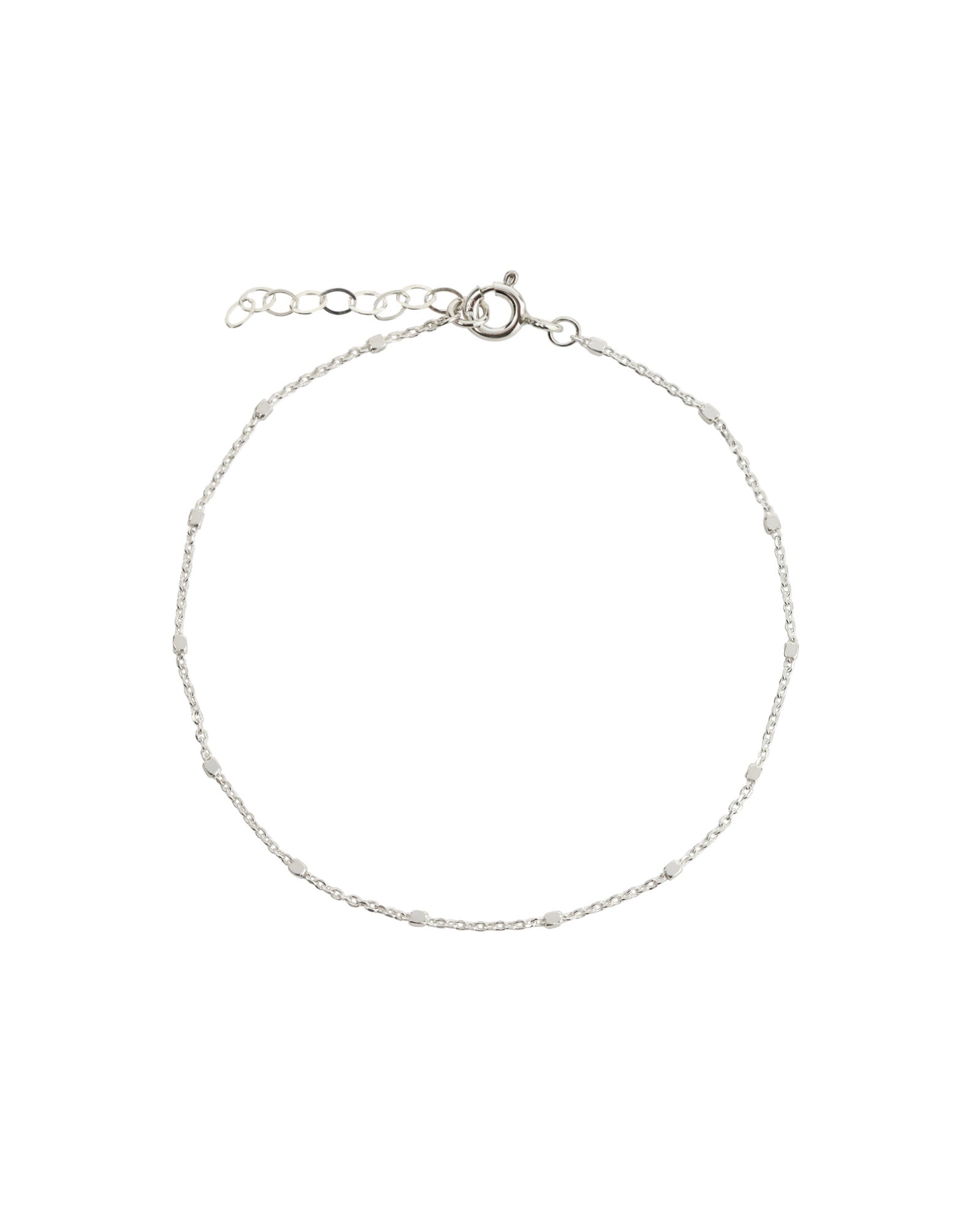 Square Satellite Chain Bracelet Sterling Silver