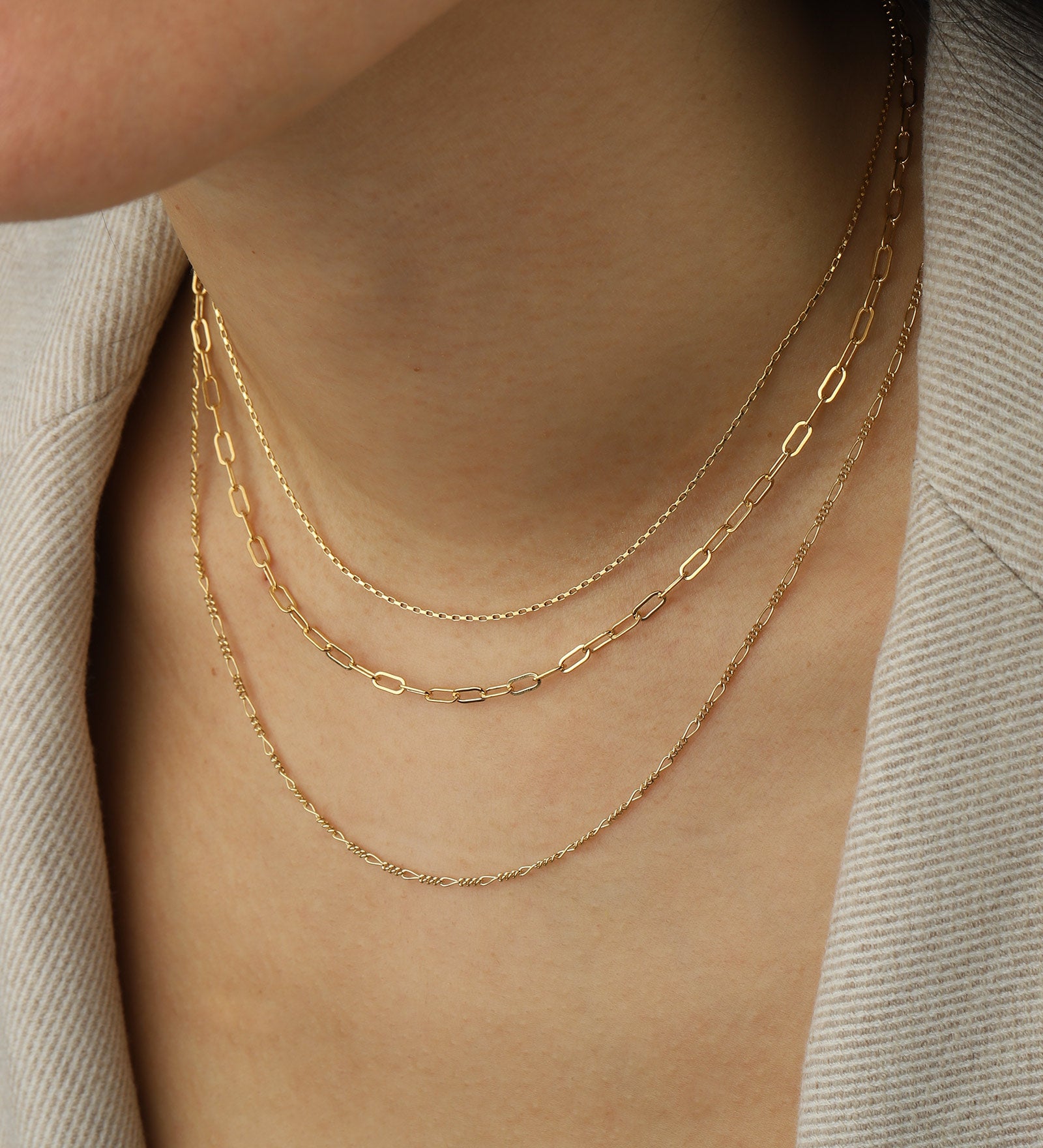 Paperclip Chain Necklace | Small 14k Gold Filled / 16