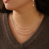 1948-Paperclip Chain Necklace | Medium-Necklaces-Blue Ruby Jewellery-Vancouver Canada
