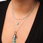 1948-Enamel Beaded Chain Necklace-Necklaces-Blue Ruby Jewellery-Vancouver Canada