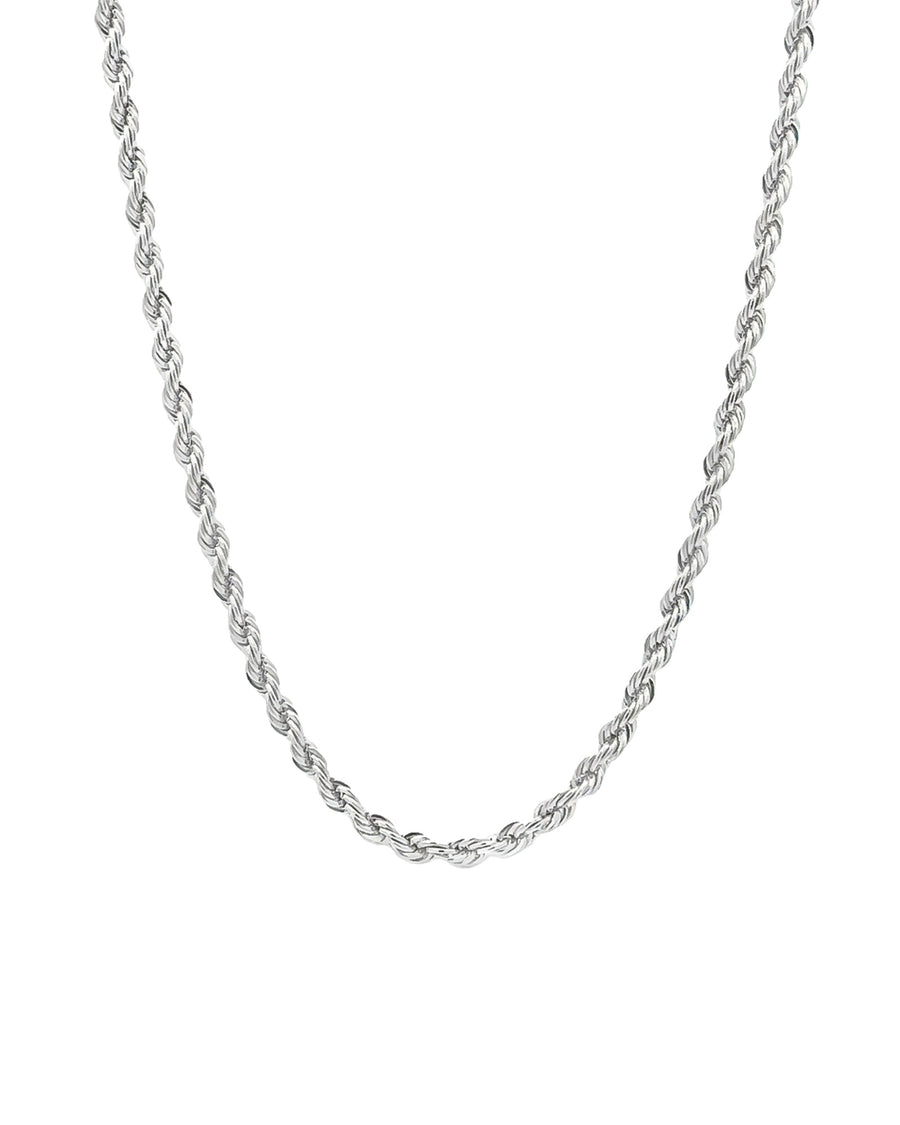 1948 Large French Rope Necklace Sterling Silver Blue Ruby Jewellery Canada