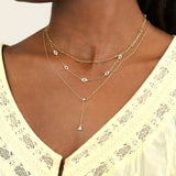 1948-Beaded Station Necklace-Necklaces-Blue Ruby Jewellery-Vancouver Canada