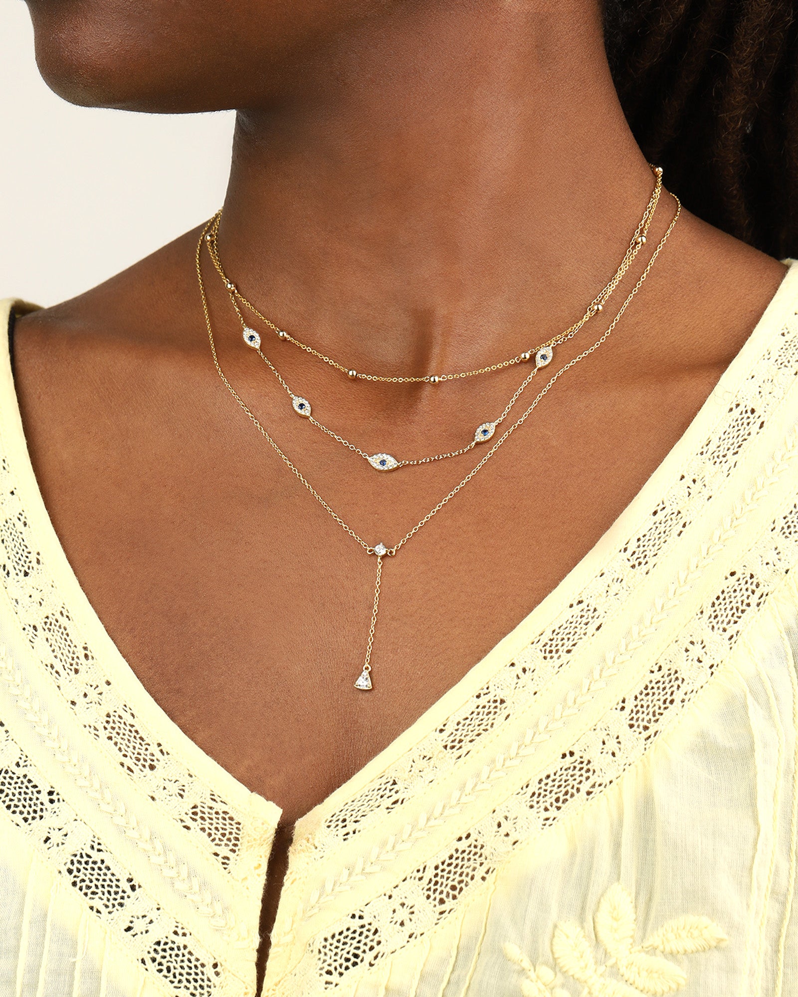 1948-Beaded Station Necklace-Necklaces-Blue Ruby Jewellery-Vancouver Canada