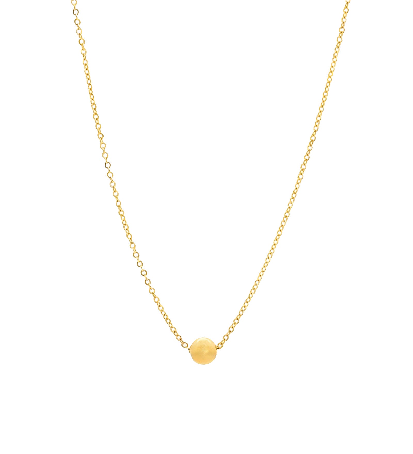 Single Bead Necklace 14k Gold Filled