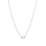 2 Bead Toi Et Moi Necklace Sterling Silver